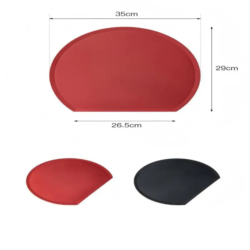 Thick TPU Silicone Cutting Board – Anti-Slip Semi-Circular Chop Pad Silicone Cutting Board Peaceful Pleasures Health and Wellness