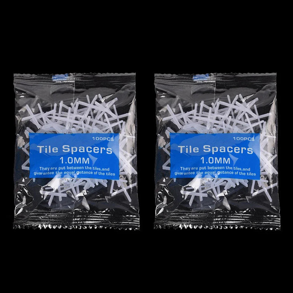 200pc Cross Tile Spacer Clips 1–3mm | Floor & Wall Leveling