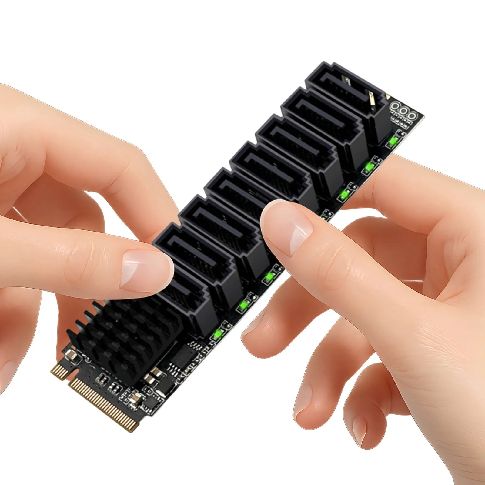 M.2 M KEY NVMe To SATA Convert Card with Smart Indicator M.2 NVMe To SATA 3.0 Expansion Card Tools Included for Desktop PC Peaceful Pleasures Health and Wellness