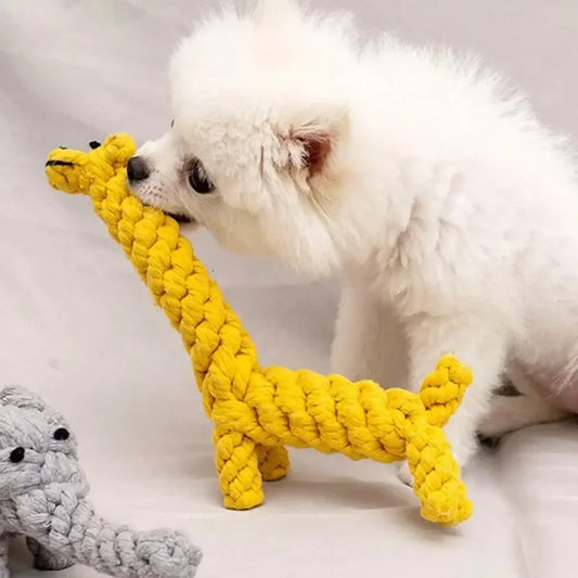 Hand-Woven Rope Knot Dog Toy – Small & Medium Dogs Dog Rope Toy Peaceful Pleasures Health and Wellness