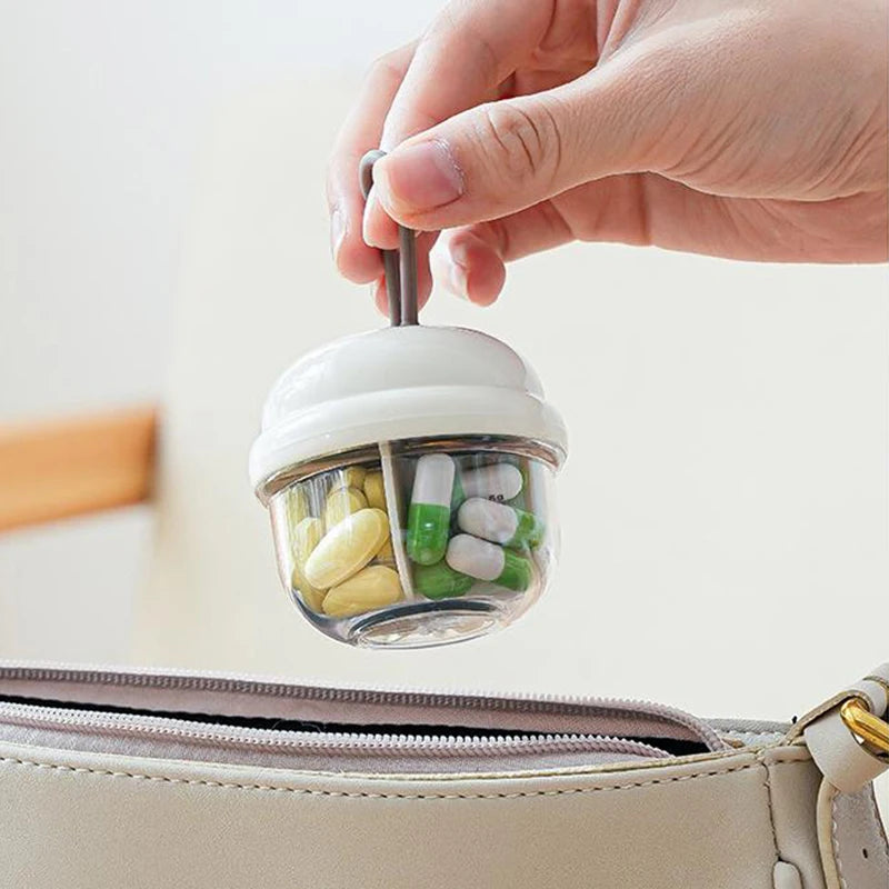 4 Grids Small Pill Cases Organizer Box Weekly Travel Pill Organizer Portable Pocket Pill Case Holder Plastic Container Box Peaceful Pleasures Health and Wellness