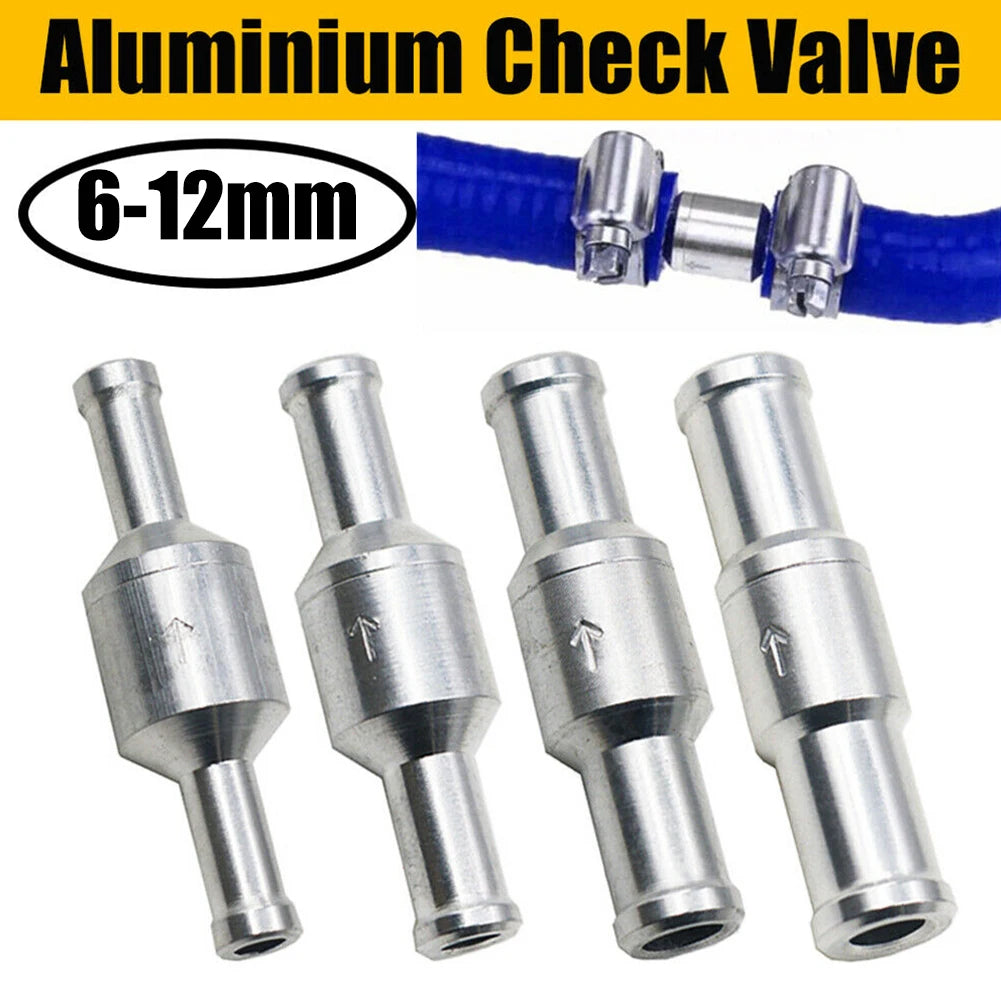6- Inline Way Non-return Check Valve Auminium Fuel Water Gas Air