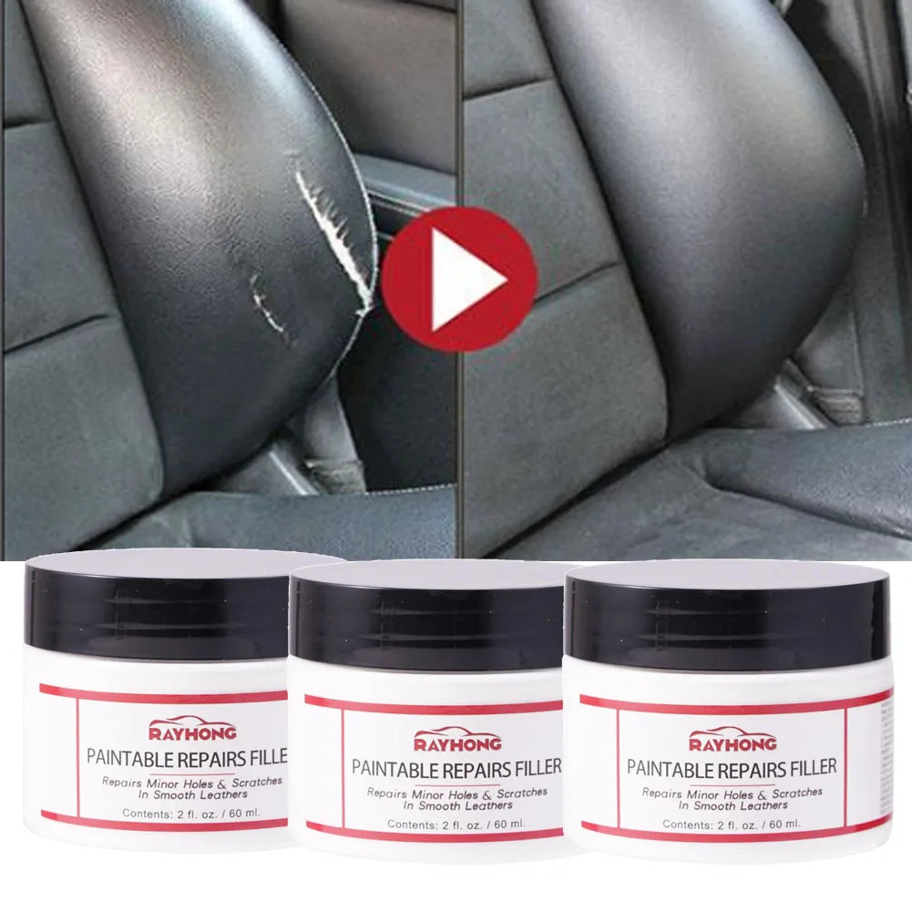 1/3pcNatural Leather Filler Repair Compound Auto Leather Restoring Paste Paintable Restoration Cream For Tears Crack Burns Holes Peaceful Pleasures Health and Wellness