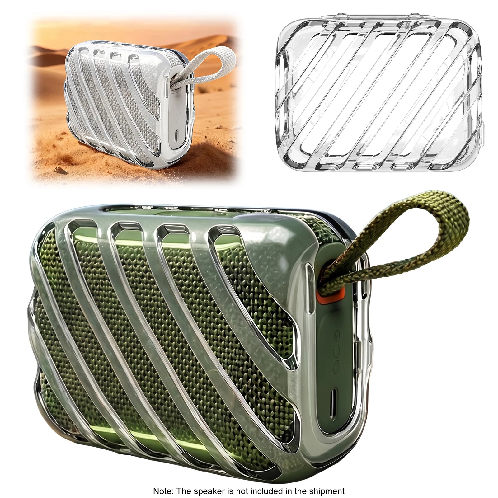 TPU Transparent Case for JBL GO 5 Bluetooth-Compatible Speaker Audio Protective Case Anti-Scratch Transparent Speaker Shell Peaceful Pleasures Health and Wellness