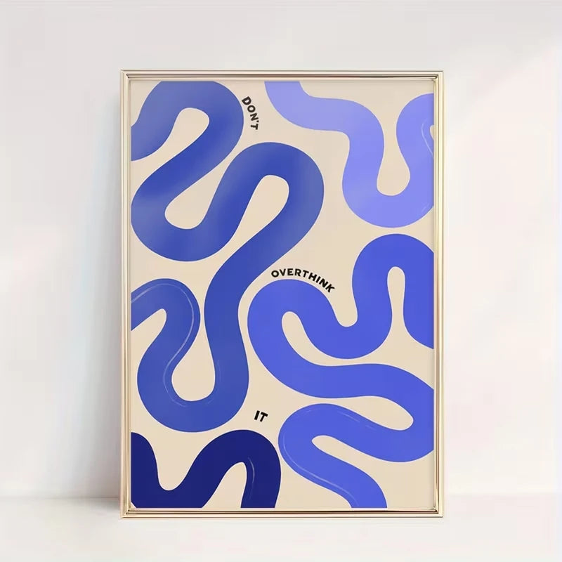 "Don't Overthink" Motivational Quote Canvas Wall Art Print