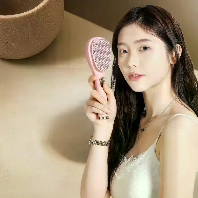 Portable Telescopic Comb With Scalp Massage Self-Cleaning - Women's Salon Styling Tool Compact Magic Comb Peaceful Pleasures Health and Wellness