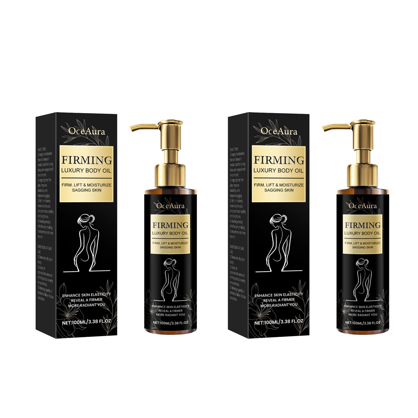 Tightening Body Oil Moisturizing Anti Cellulite Improve Sagging Firming Shaping Slimming Smoothing Brightening Body Massage Oil Peaceful Pleasures Health and Wellness 200ml boxed