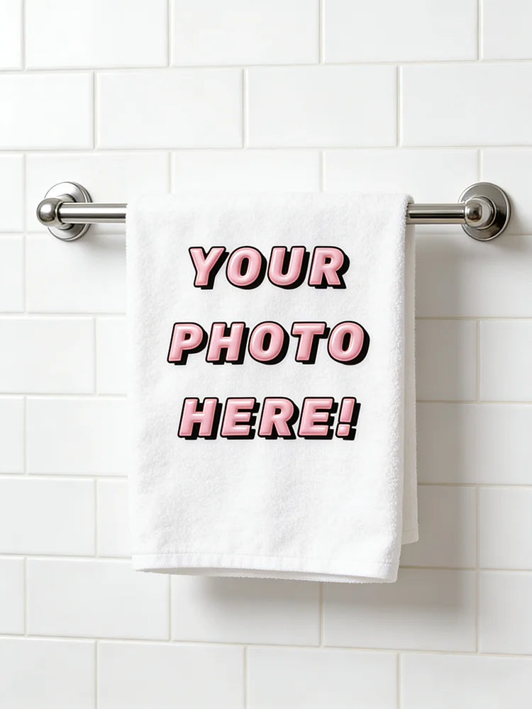 Custom Photo Face Towel | Personalized Ultra-Soft DIY Towel Custom Photo Towel Peaceful Pleasures Health and Wellness