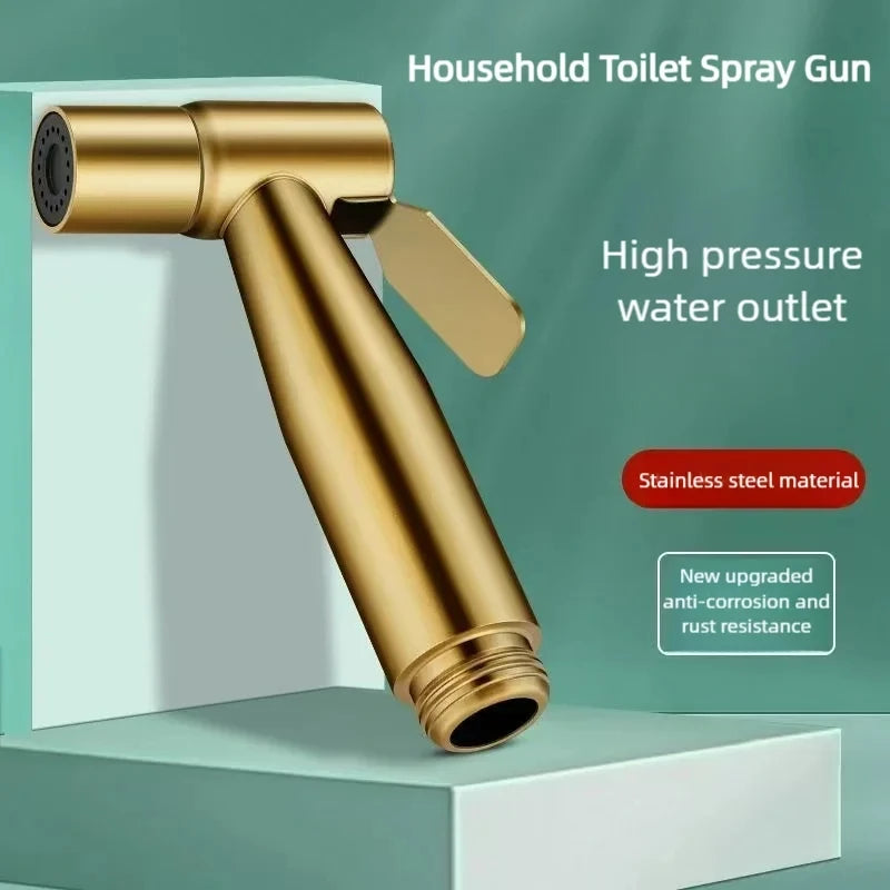 High-Pressure Bidet Spray Gun | Stainless Steel Toilet Nozzle