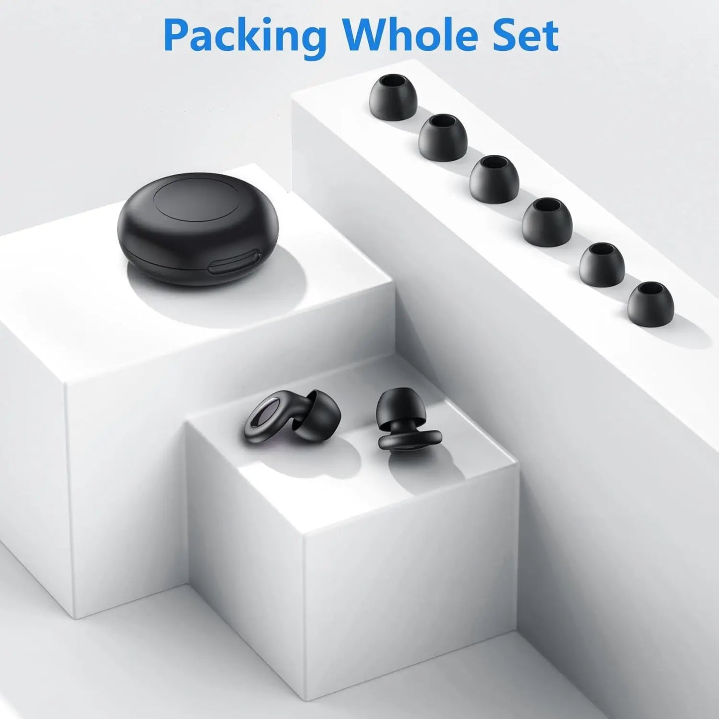 Noise Cancelling Ear Plugs For Sleeping 45db Silicone Reusable Ear Plugs With Case 8 Eartips Peaceful Pleasures Health and Wellness