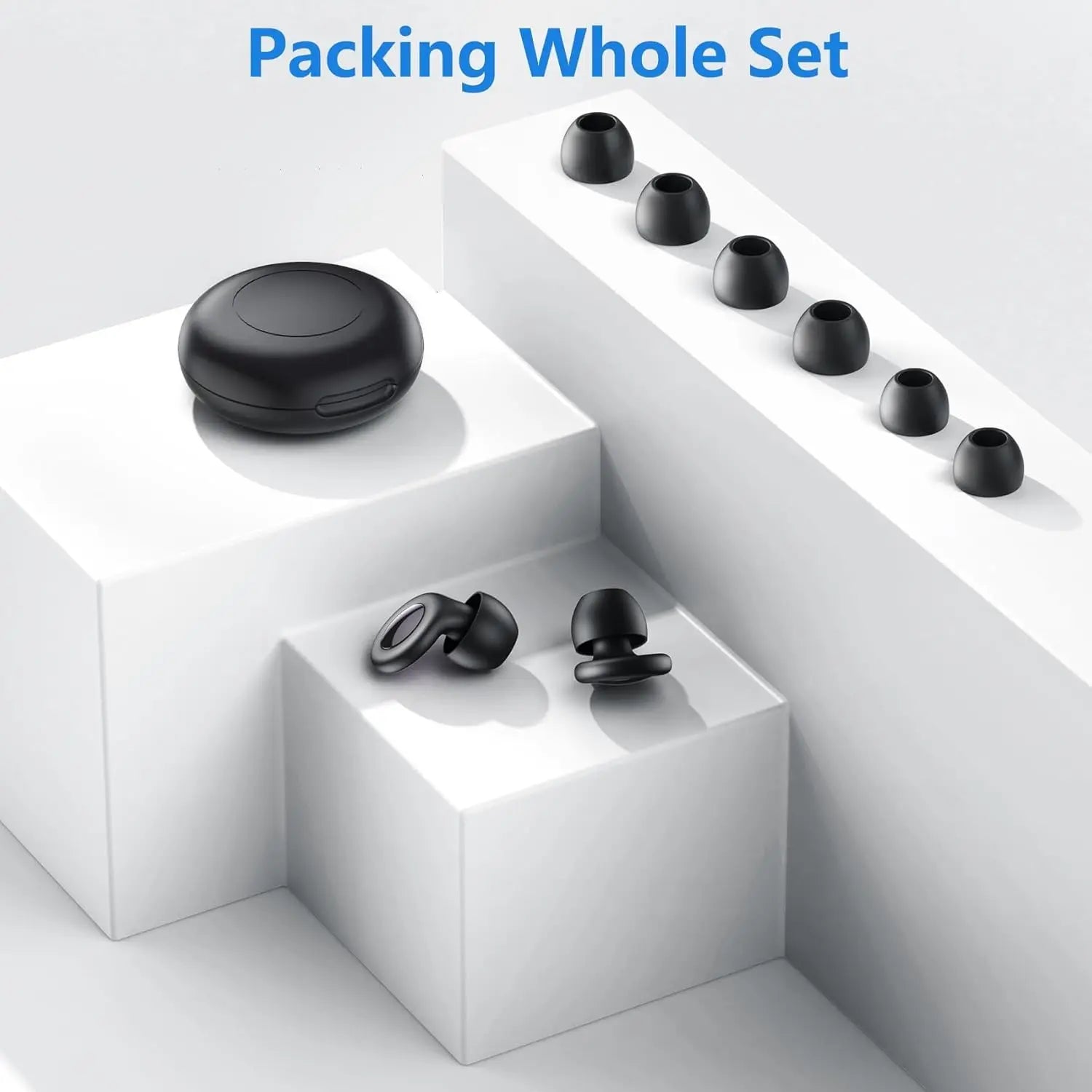 Noise Cancelling Ear Plugs For Sleeping 45db Silicone Reusable Ear Plugs With Case 8 Eartips Peaceful Pleasures Health and Wellness