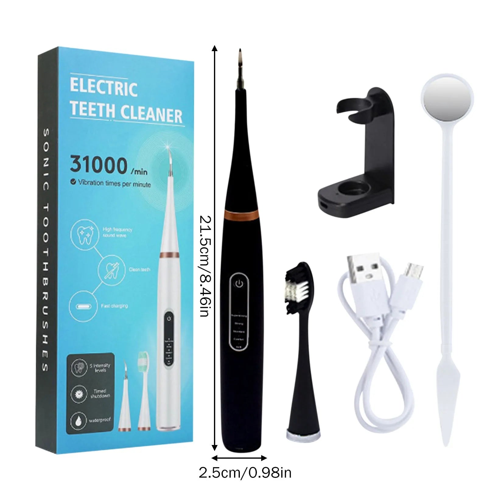 Ultrasonic Portable Electric Dog Toothbrush Professional Plaque Calculus Removal Teeth Whitening for Pet Dental Care Peaceful Pleasures Health and Wellness