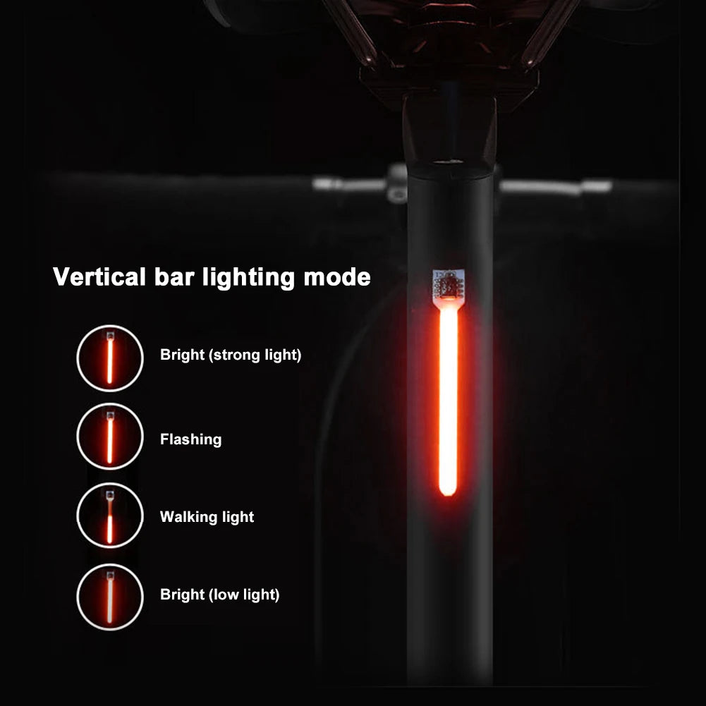 Creative Bike Rear Light Photon Drop Warning Lamp Waterproof Rechargeable LED Bicycle Taillight MTB Road Bike Cycling Light Peaceful Pleasures Health and Wellness