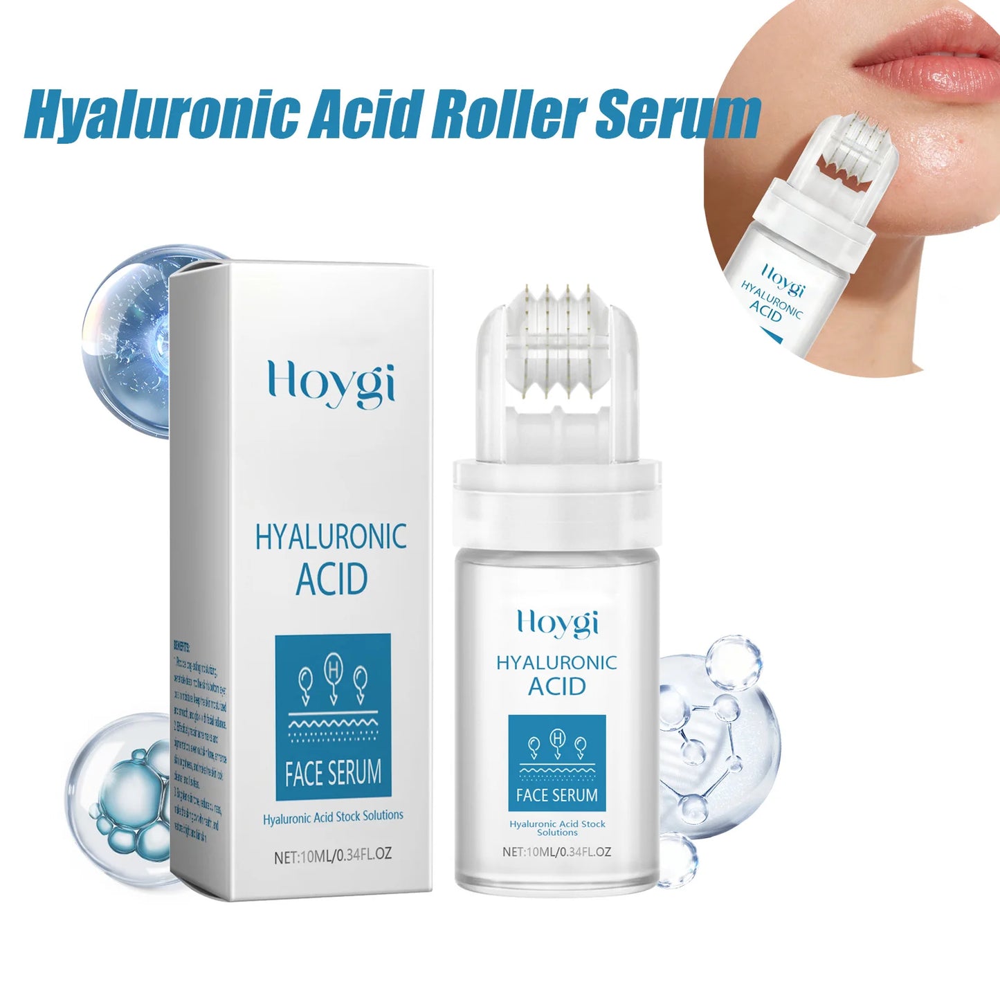 Hyaluronic Acid Microneedle Roller Serum – 0.25mm 64 Pins Peaceful Pleasures Health and Wellness