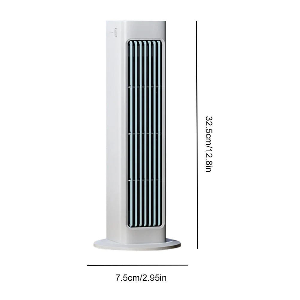 Bladeless Desktop Fan | 3-Speed Quiet Rechargeable Standing Fan