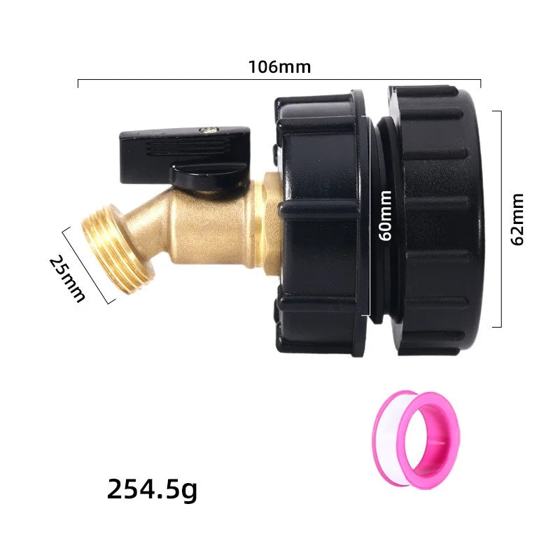 Male Thread IBC Tote Tank Adapter – Copper Drain Hose Fitting