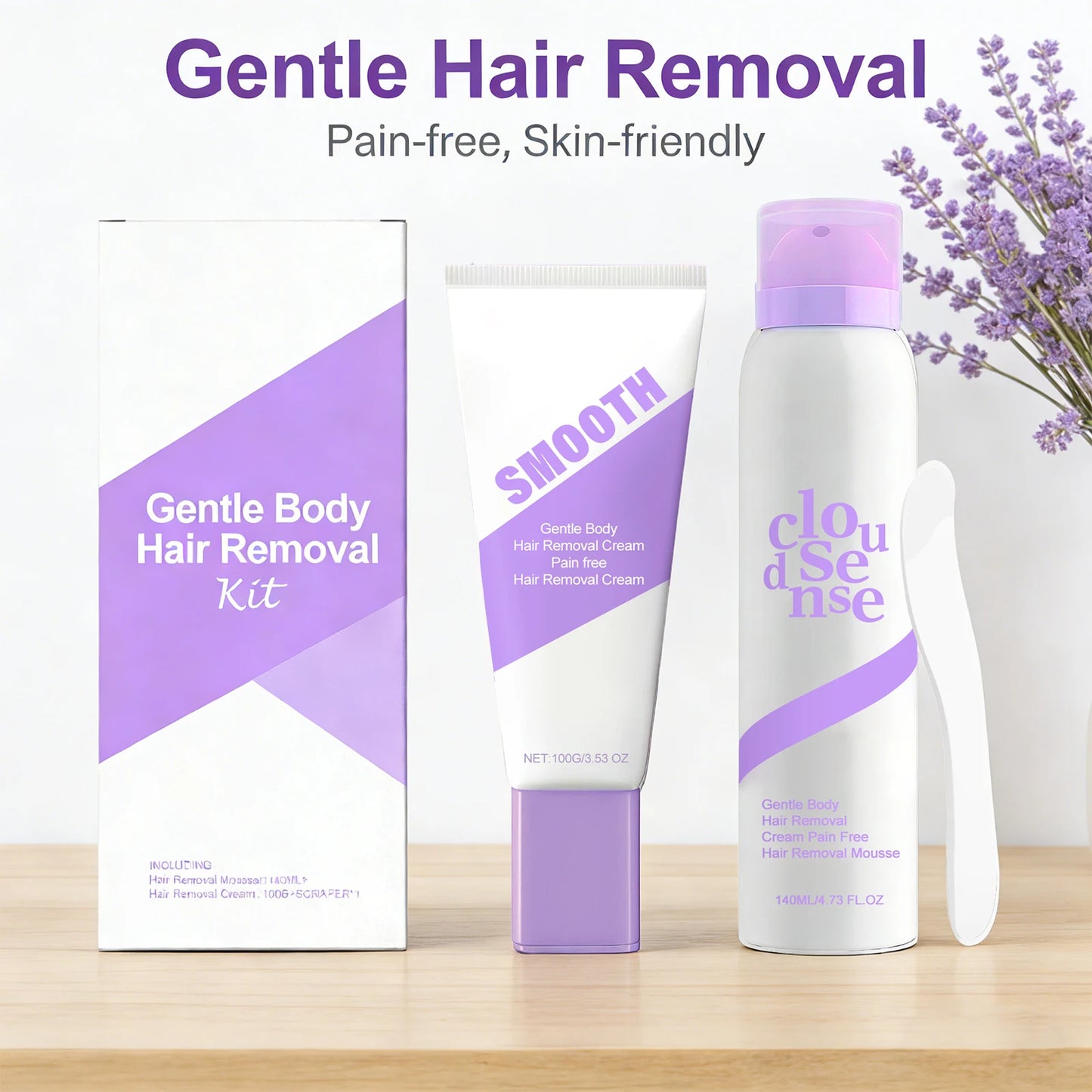 Painless Hair Removal Set for Underarm Private Body Leg Gentle Non-irritating Smooth Hair Growth Inhibitor Body Care for Women Peaceful Pleasures Health and Wellness