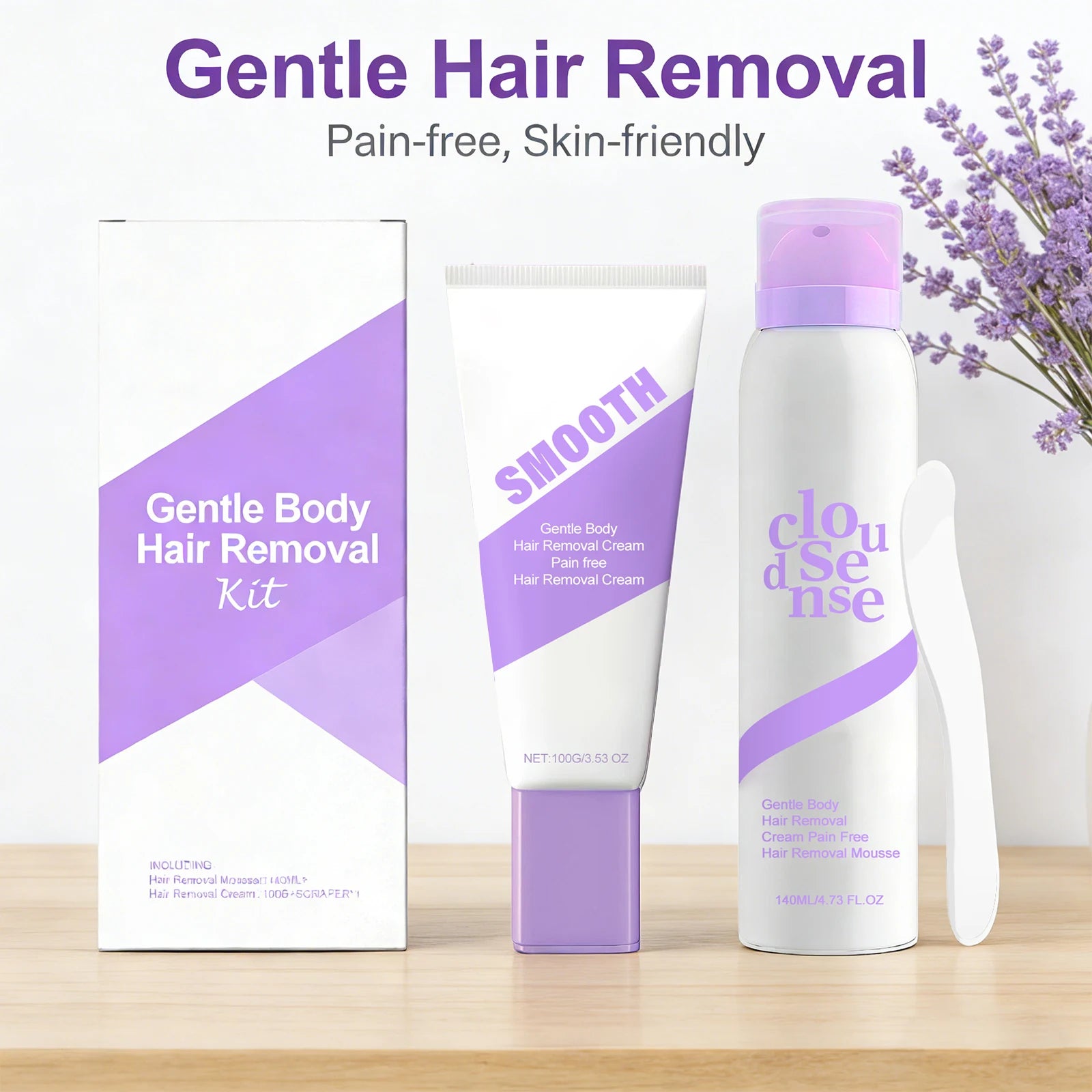 Painless Hair Removal Set for Underarm Private Body Leg Gentle Non-irritating Smooth Hair Growth Inhibitor Body Care for Women Peaceful Pleasures Health and Wellness
