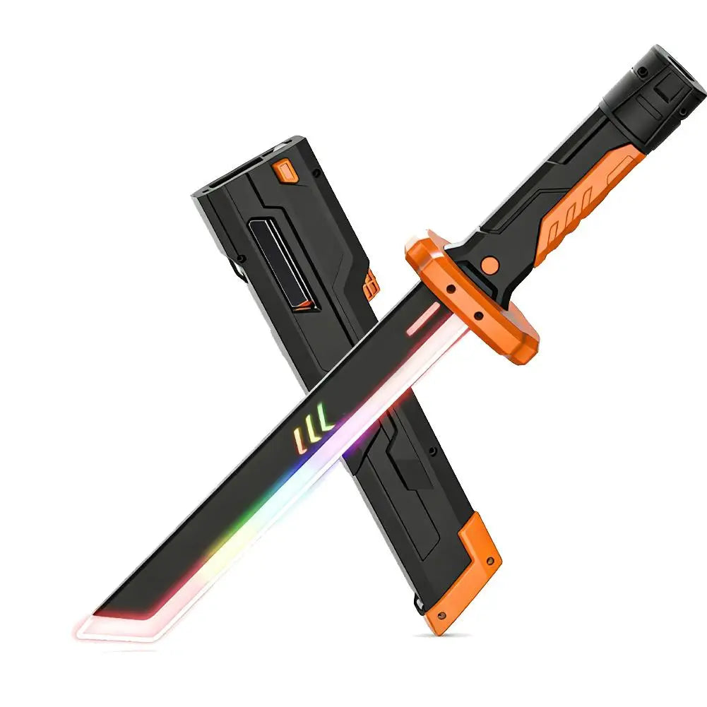 Colorful Glowing Sword Toys for Kids and Adults Peaceful Pleasures Health and Wellness Orange