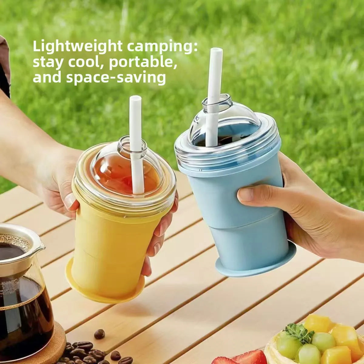 Foldable Silicone Ice Ball Maker Cup – BPA-Free Travel Mug