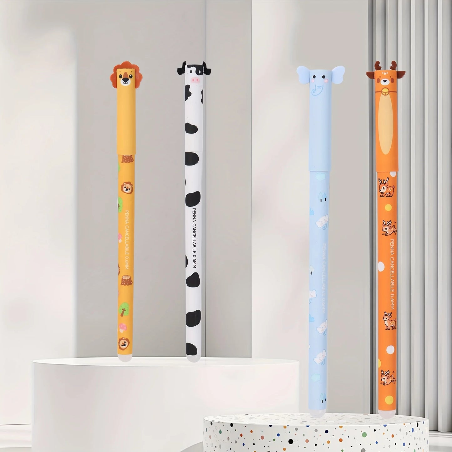 8-Pack Animal-Shaped Erasable Gel Pens | Journaling Gift Set