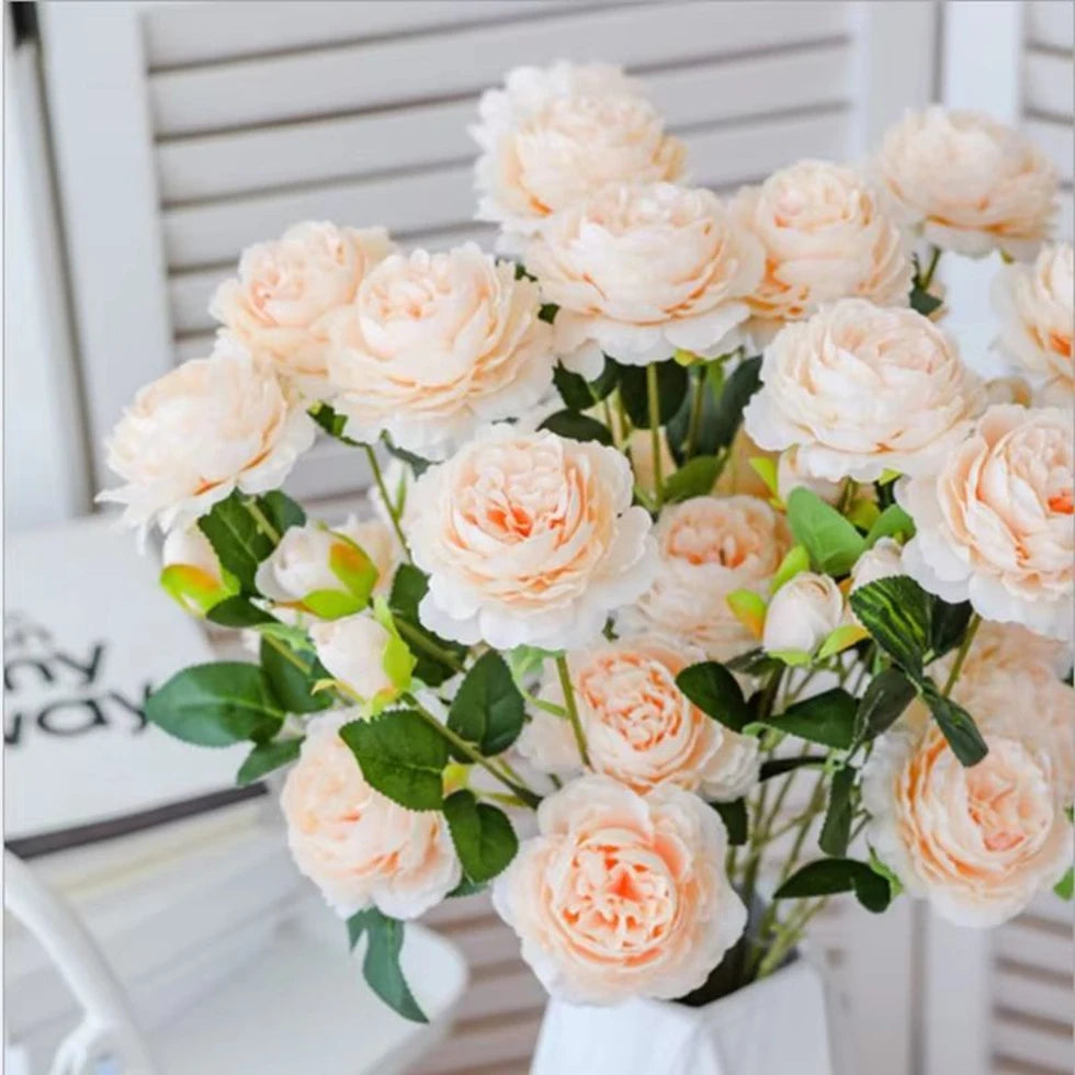 Artificial Silk Peony Bouquet | Wedding & Home Décor Flowers