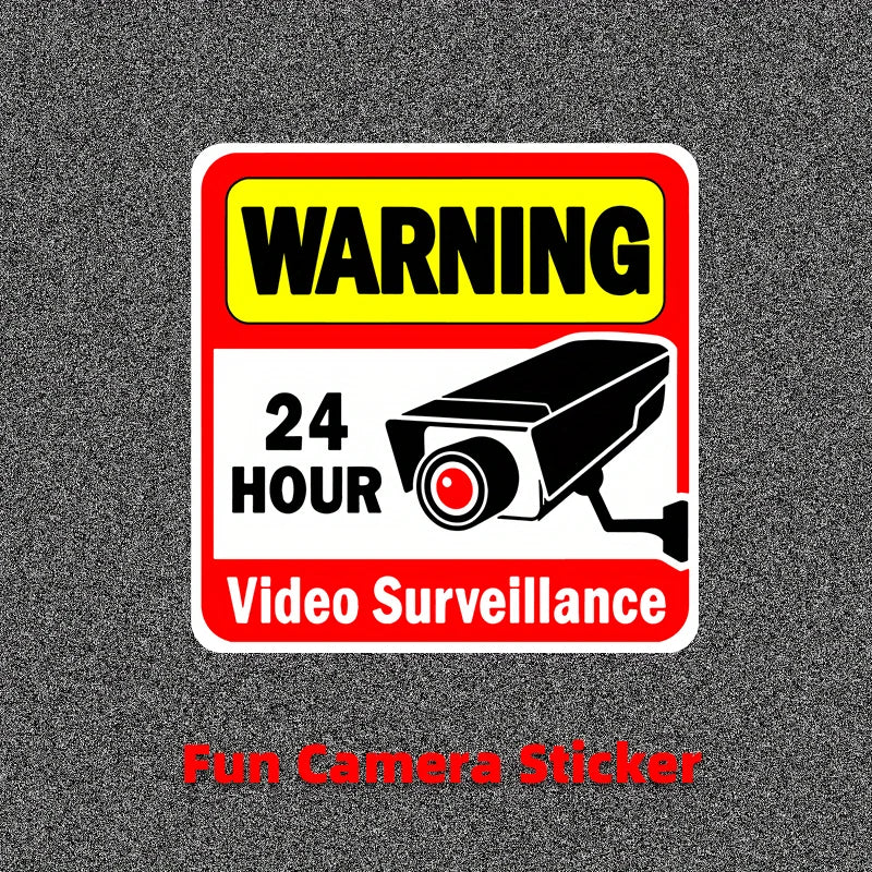 24-Hour Security Warning Stickers – 2pcs | Home & Business