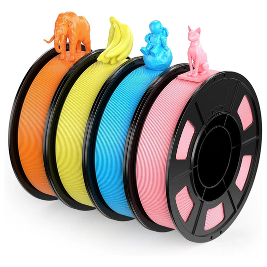4-Color PLA 3D Printer Filament 1.75mm Bundle ±0.02mm 250g 3D Printer Filament Peaceful Pleasures Health and Wellness 4 Color set H