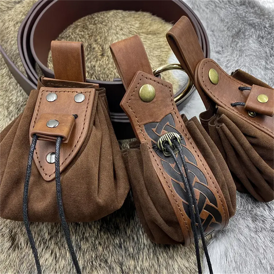 Medieval Retro Waist Bag Viking Hanging Belt Coin Purse Knight Fanny Peaceful Pleasures Health and Wellness