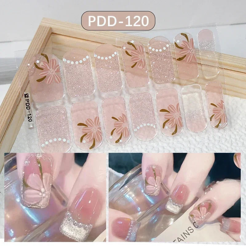 Glitter Full Cover Nail Stickers | Self-Adhesive Nail Wraps
