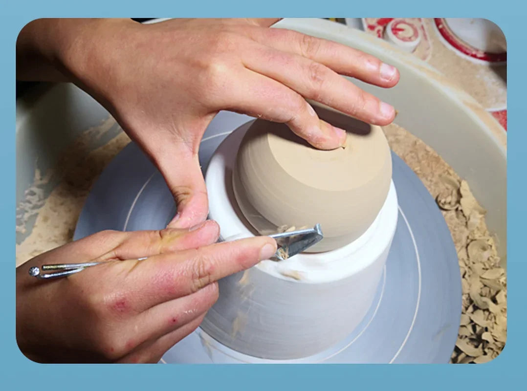 Ceramic Trimming Tool – Fork & Serrated Scraper Knife for Clay