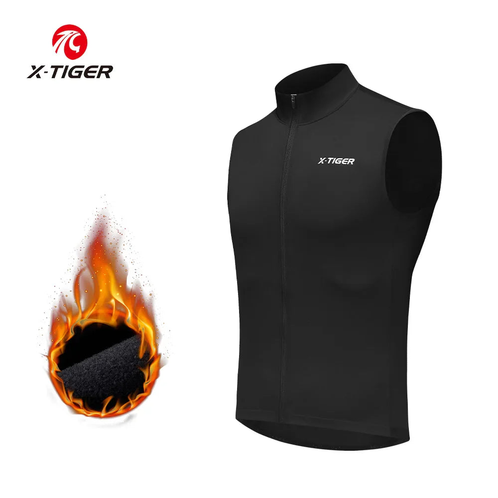 X-TIGER Windproof Thermal Cycling Vest – Reflective MTB Gilet