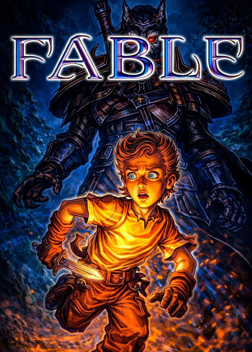 Fable ARPG Game Series Canvas Wall Art Poster | Unframed Print