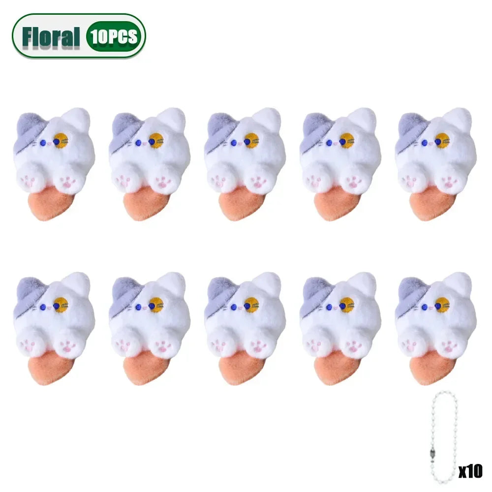 Cute Plush Cat Keychain Pendant – Bag Charm Gift 1–20 Pack