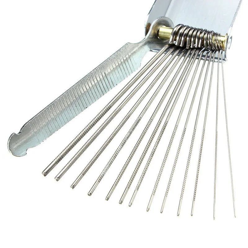 Metal 13 Sizes Long Shaft Files Electric Guitar Bass Ukulele Saddle