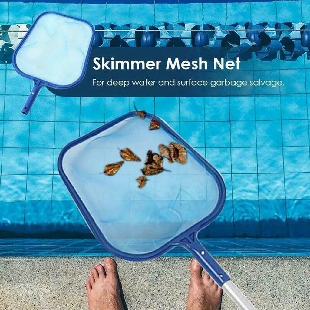 Leaf Skimmer Swimming Pools Skimmer Net Rubbish Cleaning Rake Leaf Mesh Deep Bag SPA Pond Leaves Cleaning Net Pool Accessories Peaceful Pleasures Health and Wellness