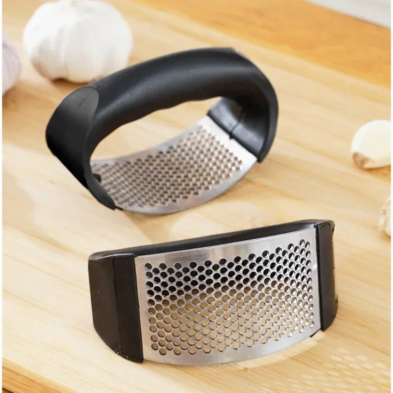 Stainless Steel Manual Garlic Press & Crusher | Kitchen Tool