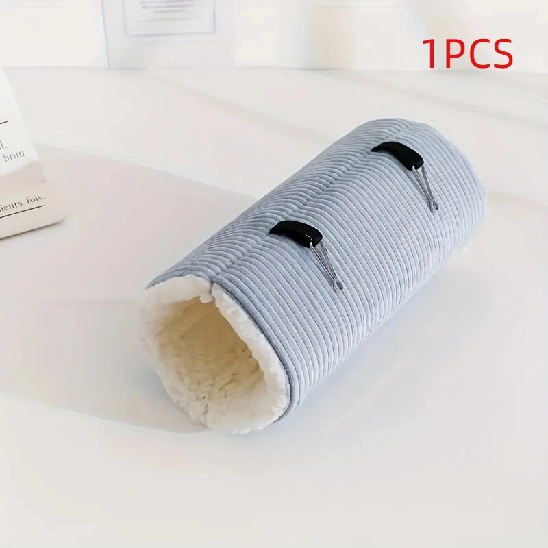 Foldable Corduroy Pet Tunnel Cave Bed for Cats & Small Dogs