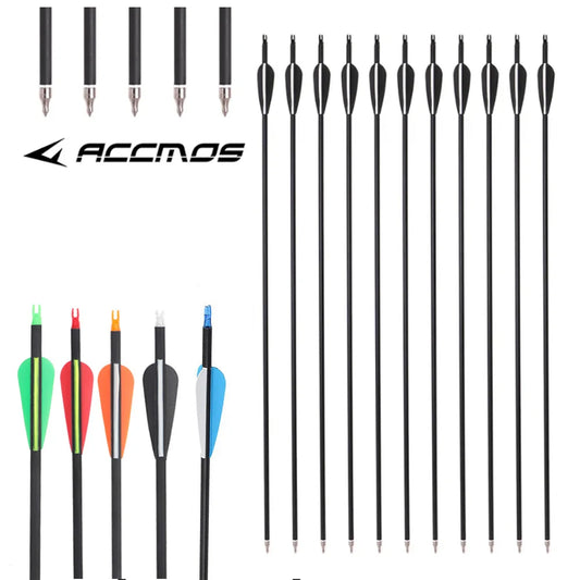 6 12 Archery Hunting Mixed Carbon Arrows Sp500 Replaceable Arrowhead Peaceful Pleasures Health and Wellness