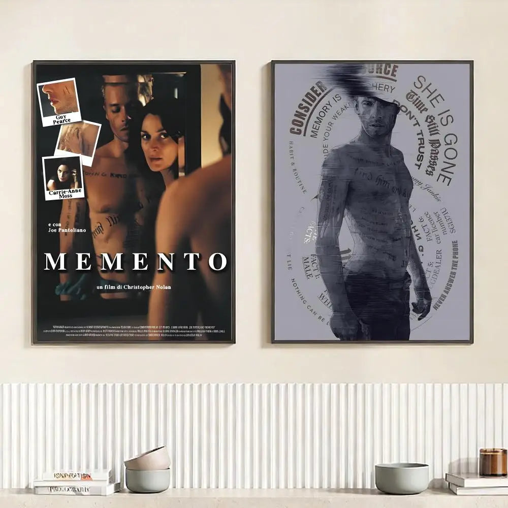 Movie M-Memento Poster HD Self Adhesive Waterproof Wall Art Ideal for Home Office Dorm Bedroom Great Gift Peaceful Pleasures Health and Wellness