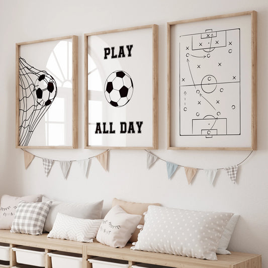 Soccer Stadium Canvas Wall Art Print | Sports Home Decor Canvas Wall Art Peaceful Pleasures Health and Wellness GP035-3pcs 60x80cm Unframed
