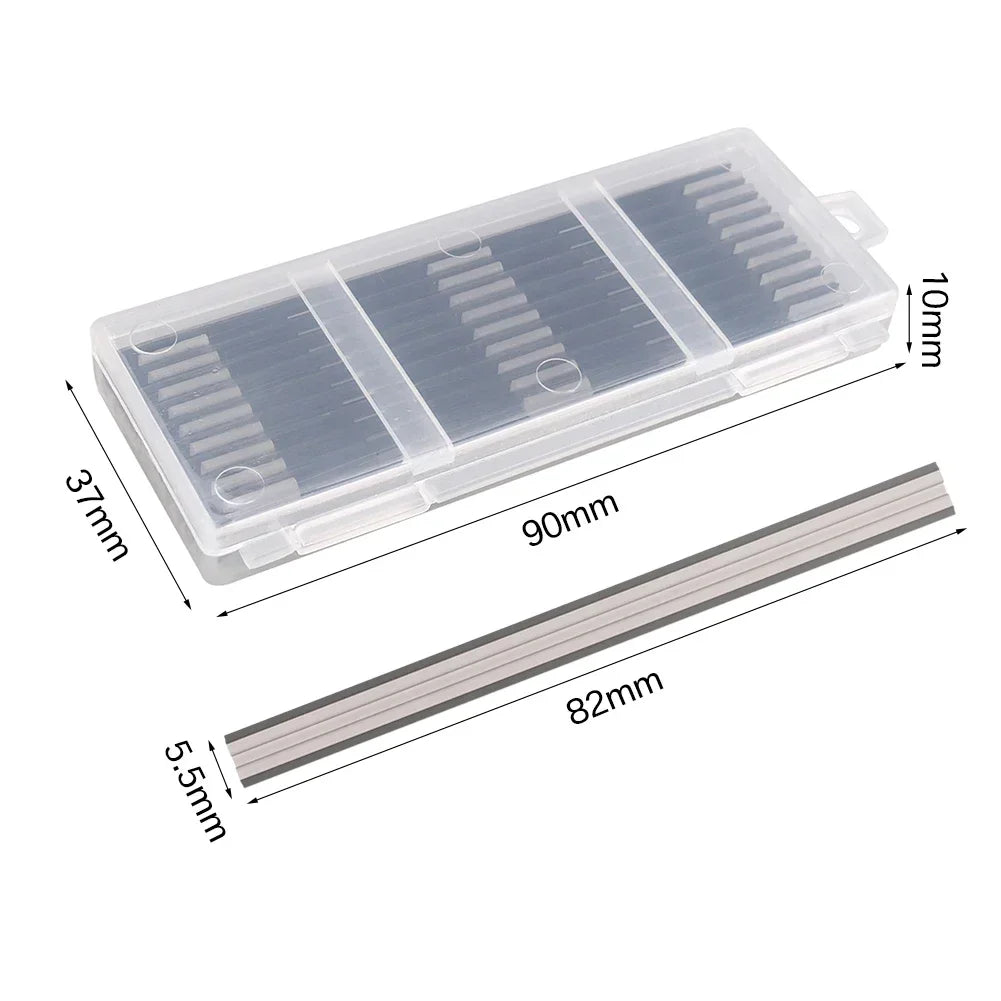 10/20/50/100PC Carbide Planer Blades For Cutting Soft Hard Woods Ply-wood Board for Woodworking Machinery Parts 82 x 5.5 x 1.2mm Peaceful Pleasures Health and Wellness