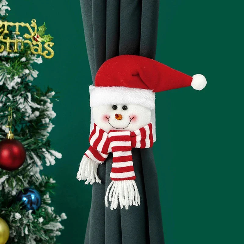Christmas Curtain Clasps – Santa, Snowman, Penguin & Elk Xmas