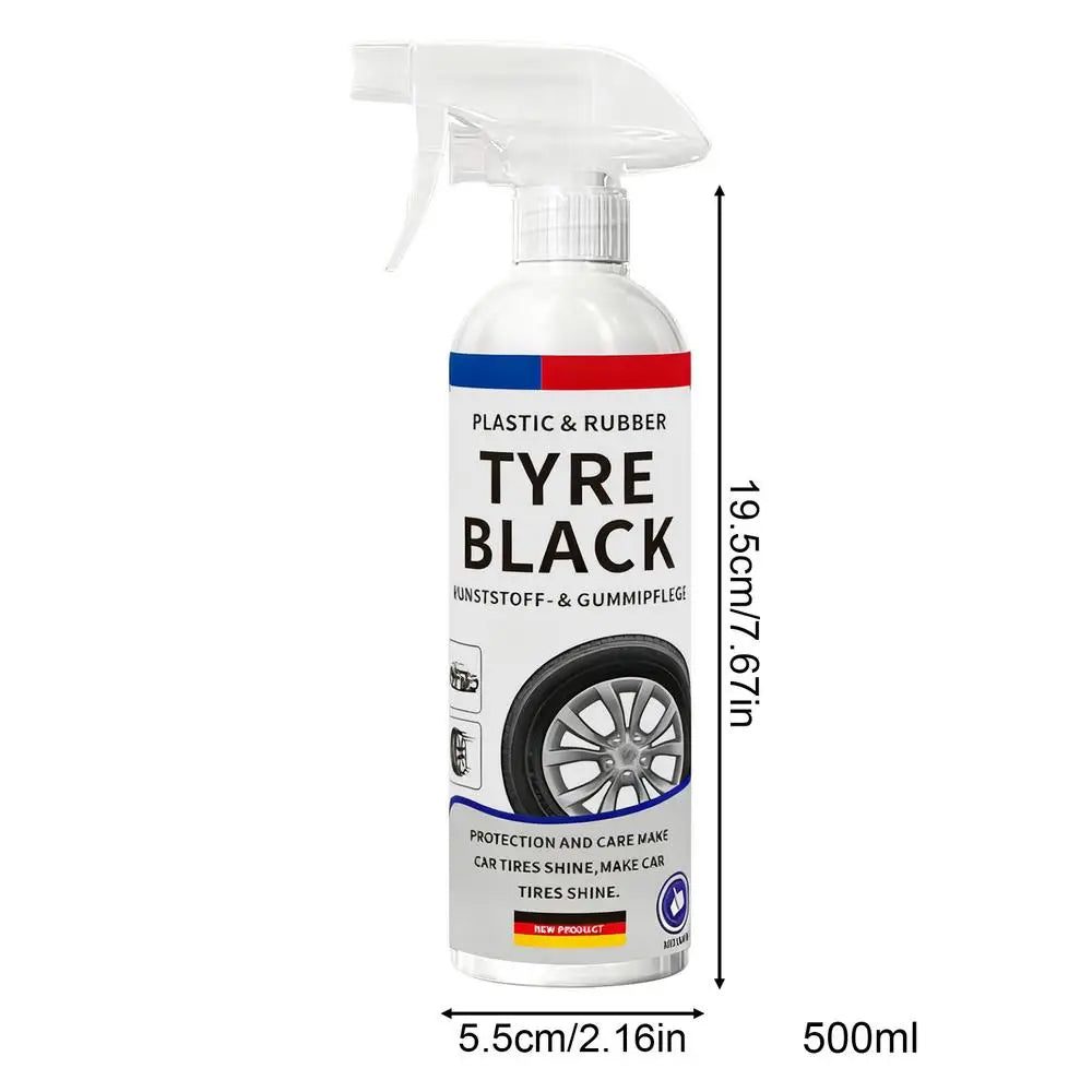 Tire Shine Spray, Long-Lasting Gloss & Dust-Proof Protectant for Car Truck SUV RV Wheels, Seasonal Maintenance & Vehicle Care Peaceful Pleasures Health and Wellness 500ml with nozzle