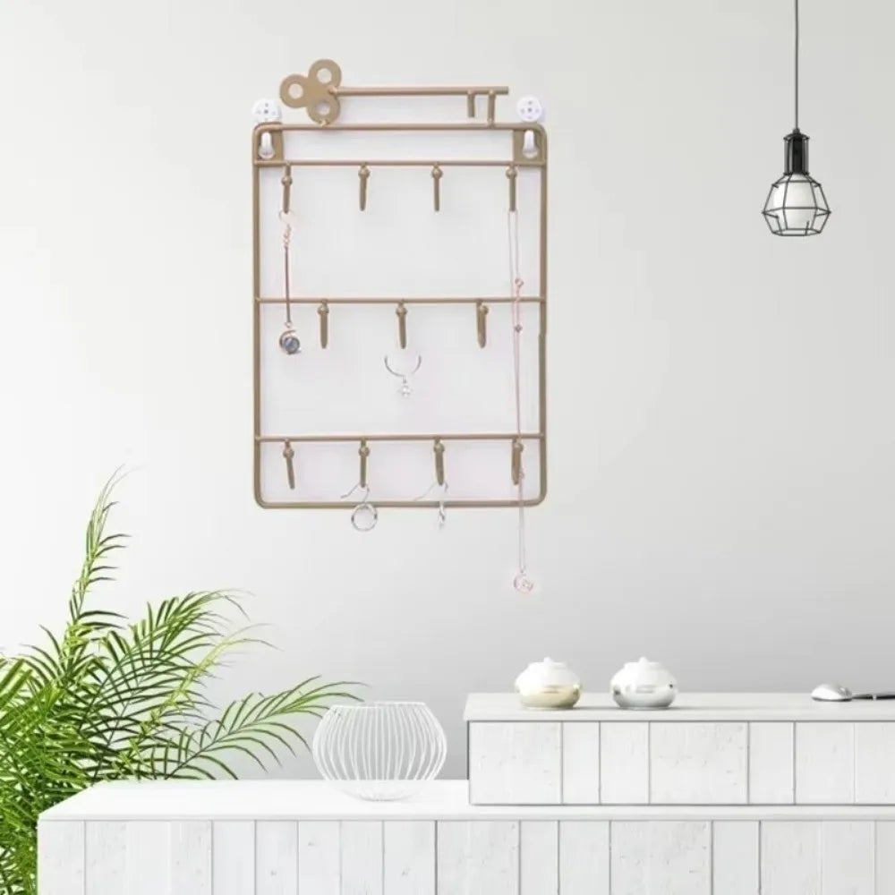 Iron 11 Key Hooks Modern Style Practical Jacket Hat Storage Rack Wall Mounted Storage Hook For Entryway Kitchen Office Decor Peaceful Pleasures Health and Wellness