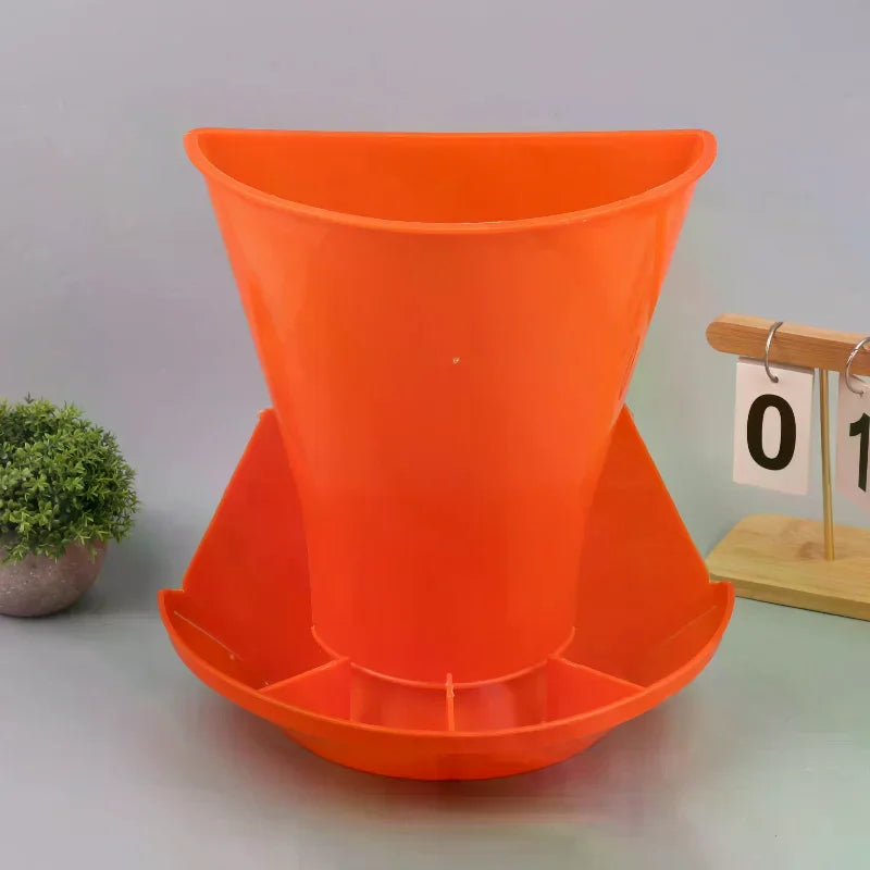 Wall-Mounted Piglet Feeding Bowl | Round Plastic Pig Feed Trough
