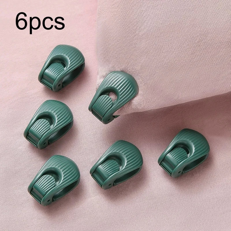 6-Pack Duvet Cover Clips – Anti-Slip Quilt Fastener Grippers Bedding Fastener Clips Peaceful Pleasures Health and Wellness Green-6pcs
