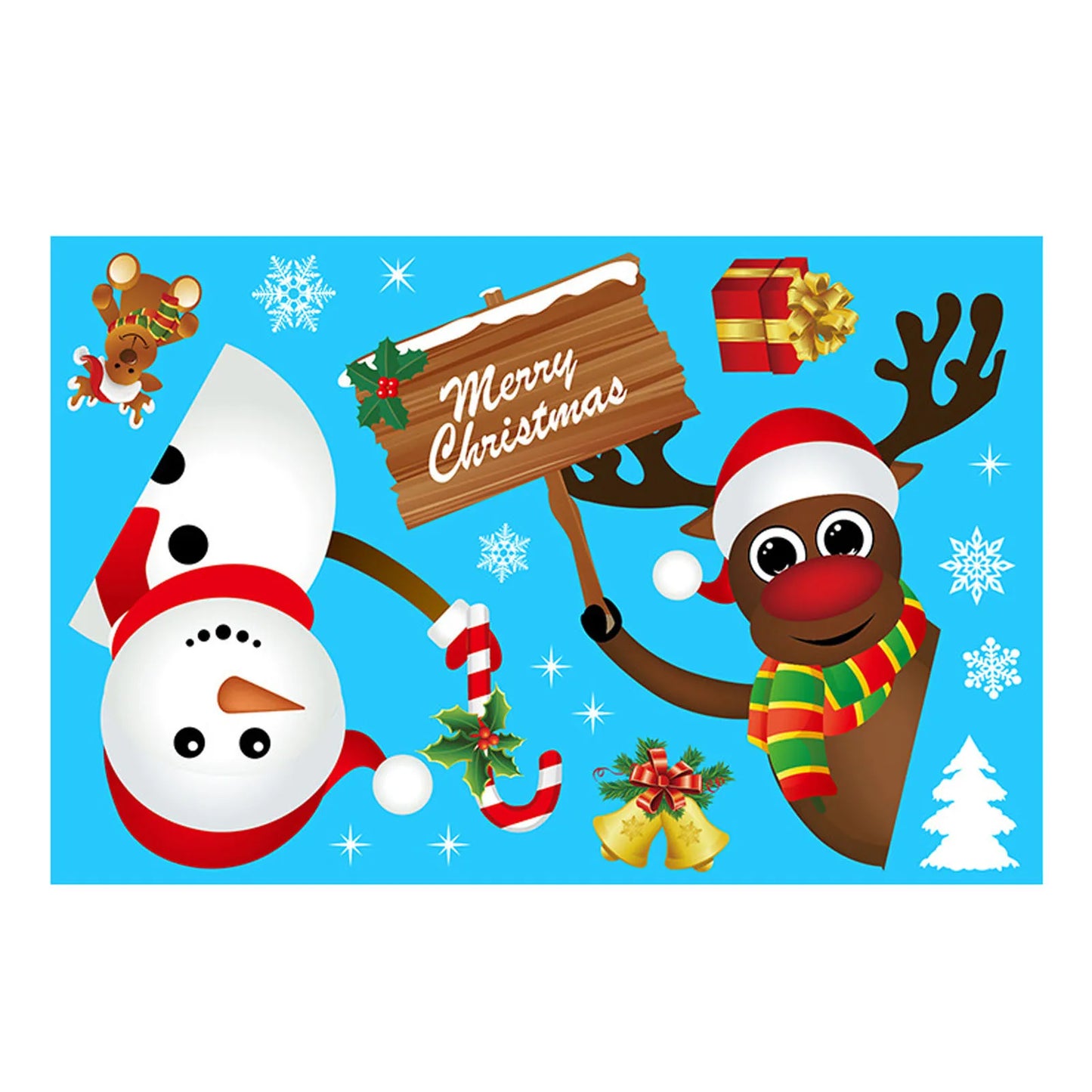 Christmas Electrostatic Window Stickers – Santa & Reindeer