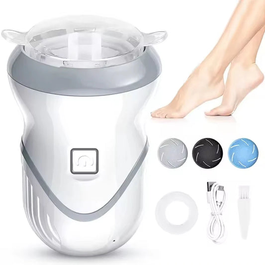 Portable Electric Feet Callus Removers Rechargeable Foot Grinder File Pedicure Tools for Dead Hard Cracked Dry Skin Peaceful Pleasures Health and Wellness