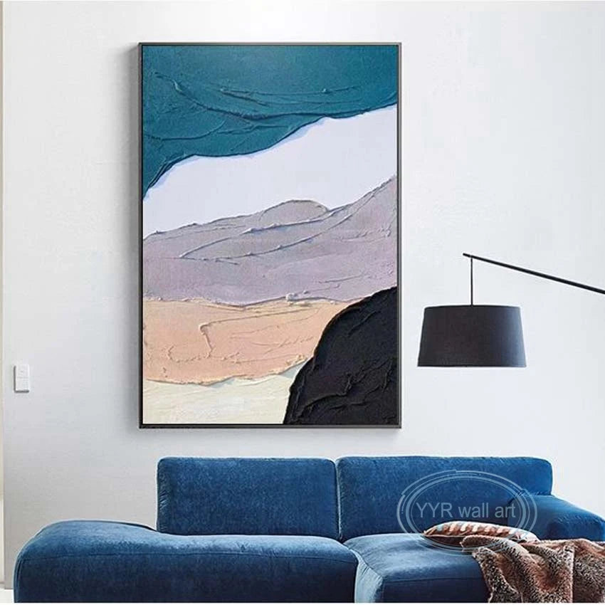 Abstract Hand-Painted Oil Painting Canvas Wall Art | Modern Decor Abstract Canvas Painting Peaceful Pleasures Health and Wellness